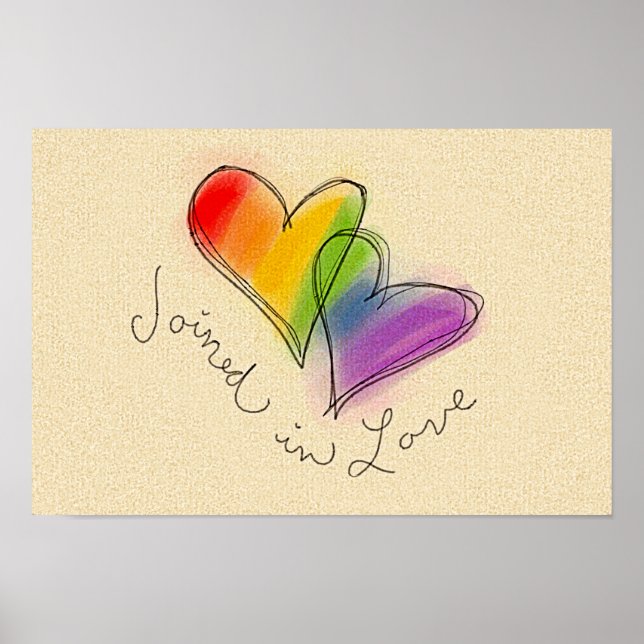 Rainbow Heart in Liebe Poster (Vorne)