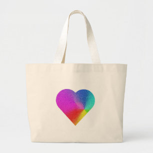 Rainbow Heart Jumbo Stoffbeutel