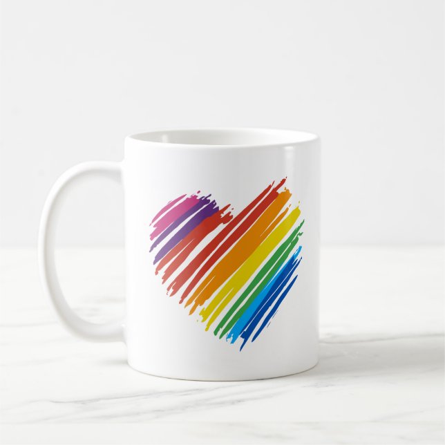 Rainbow Heart Kaffeetasse (Links)