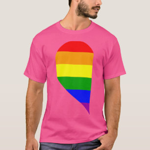 Rainbow Heart Lgbt Matching Gay Couple Valentine T-Shirt