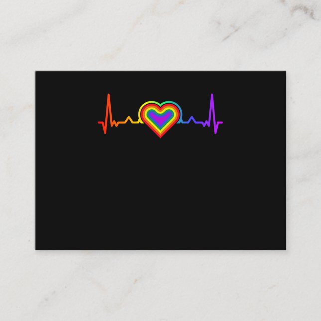 Rainbow Heart LGBTQ Lesbischer Gay Pride Visitenkarte (Vorderseite)