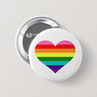Rainbow Heart LGBTQ Liebe Button