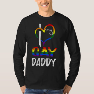 Rainbow Heart Liebe Gay Daddy Lgbtq Lgbt Pride Mon T-Shirt