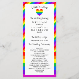 Rainbow Heart Liebe ist Liebe Wedding Programm