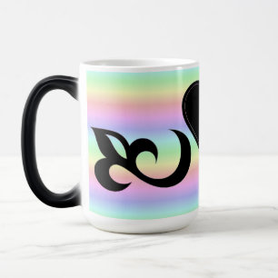 Rainbow Heart Lily and Butterfly Verwandlungstasse