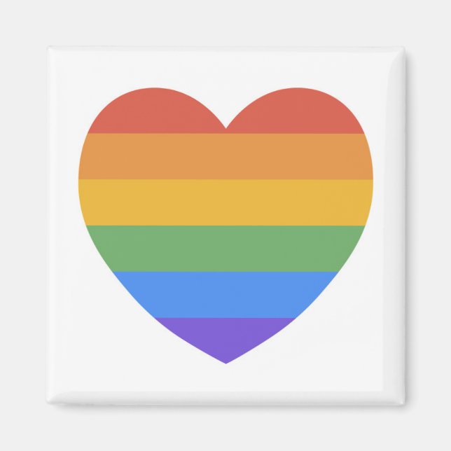 Rainbow Heart Magnet (Vorne)