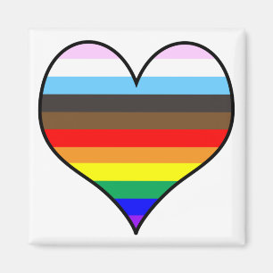 Rainbow Heart Magnet