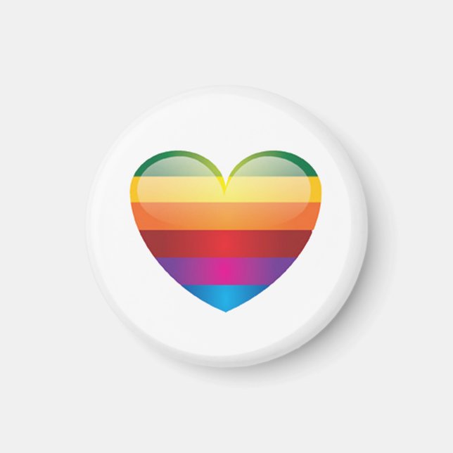 Rainbow Heart Magnet (Vorne)