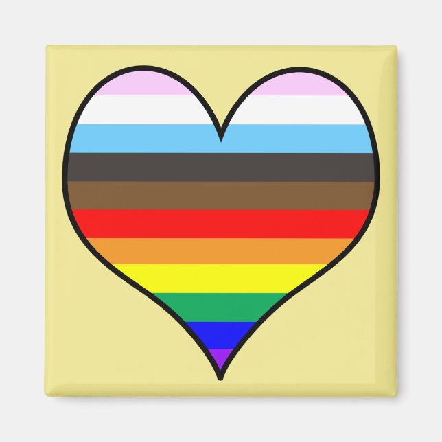 Rainbow Heart Magnet (Vorne)
