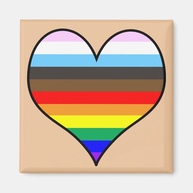 Rainbow Heart Magnet (Vorne)