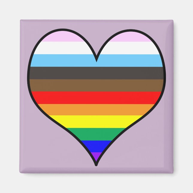 Rainbow Heart Magnet (Vorne)