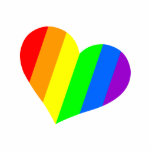 Rainbow Heart Magnet Fotoskulptur Magnet<br><div class="desc">3D-Produkt,  freie Form,  ein Herz in sechs Farben</div>