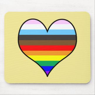 Rainbow Heart Mouse Pad Mousepad