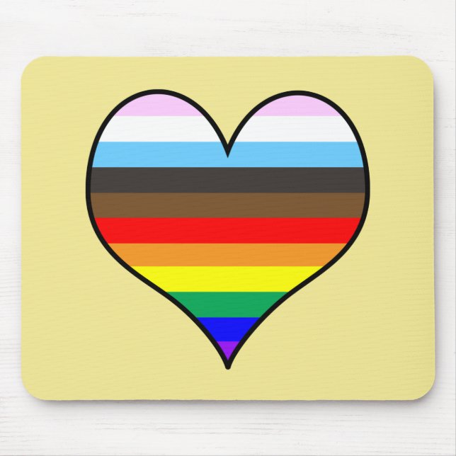 Rainbow Heart Mouse Pad Mousepad (Vorne)