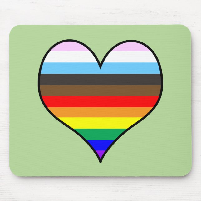 Rainbow Heart Mouse Pad Mousepad (Vorne)