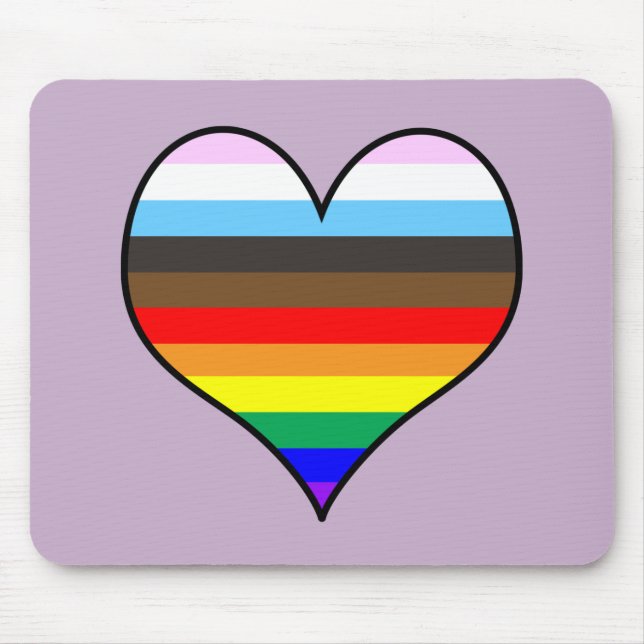 Rainbow Heart Mouse Pad Mousepad (Vorne)