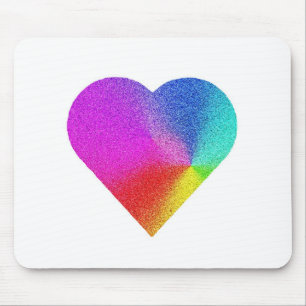 Rainbow Heart Mousepad