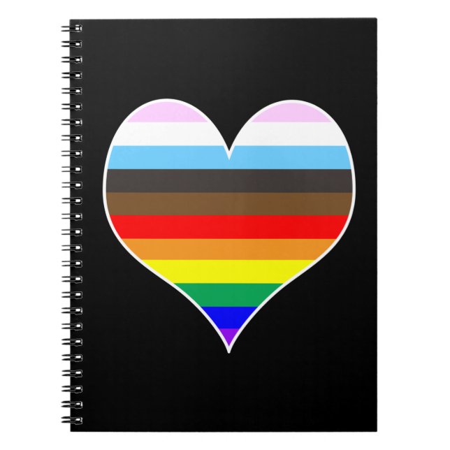 Rainbow Heart Notebook Notizblock (Vorderseite)
