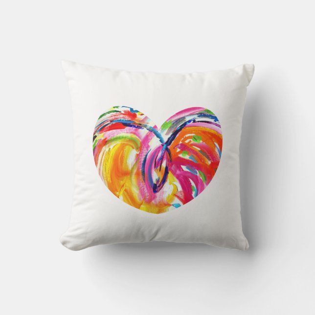 Rainbow Heart of Joy Coussin (Recto)
