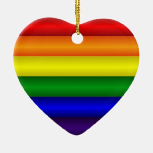 Rainbow Heart Ornament (Vorne)