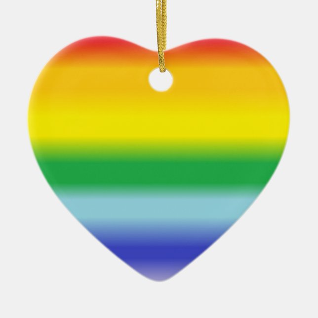 Rainbow Heart Ornament (Vorne)