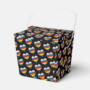 Rainbow Heart Pattern Gefälligkeitsbox Geschenkschachtel