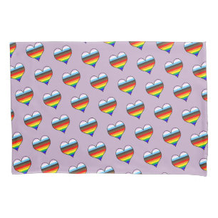 Rainbow Heart Pattern Musterbeispiel Kissenbezug