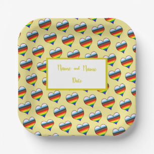 Rainbow Heart Pattern Paper Teller