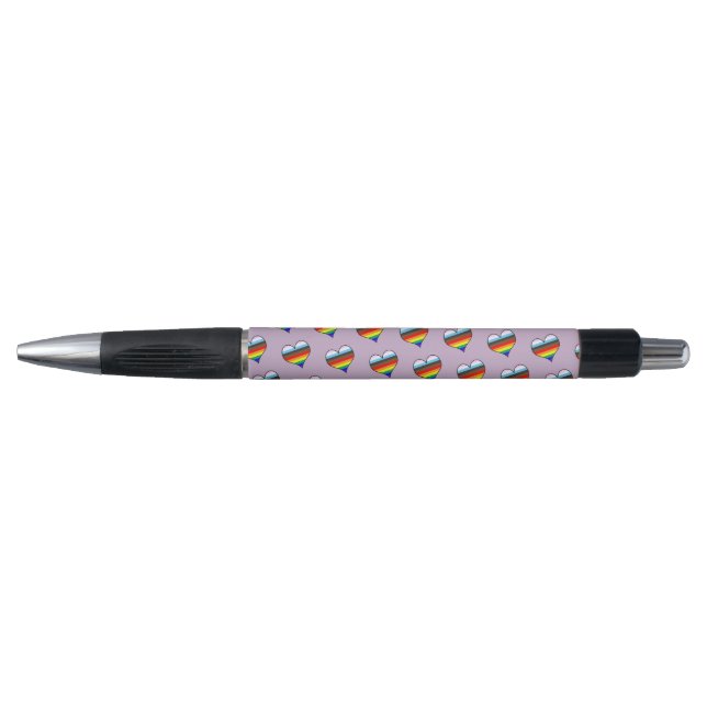 Rainbow Heart Pattern Pen Kugelschreiber (Vorderseite)