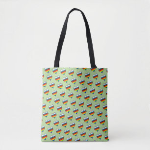 Rainbow Heart Pattern Tote Bag Tasche