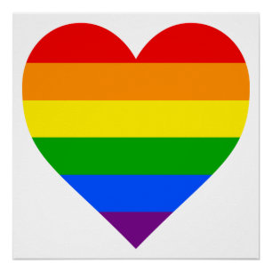 "RAINBOW HEART" POSTER