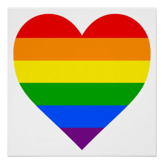 "RAINBOW HEART" POSTER
