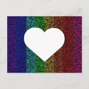 Rainbow Heart Postkarte