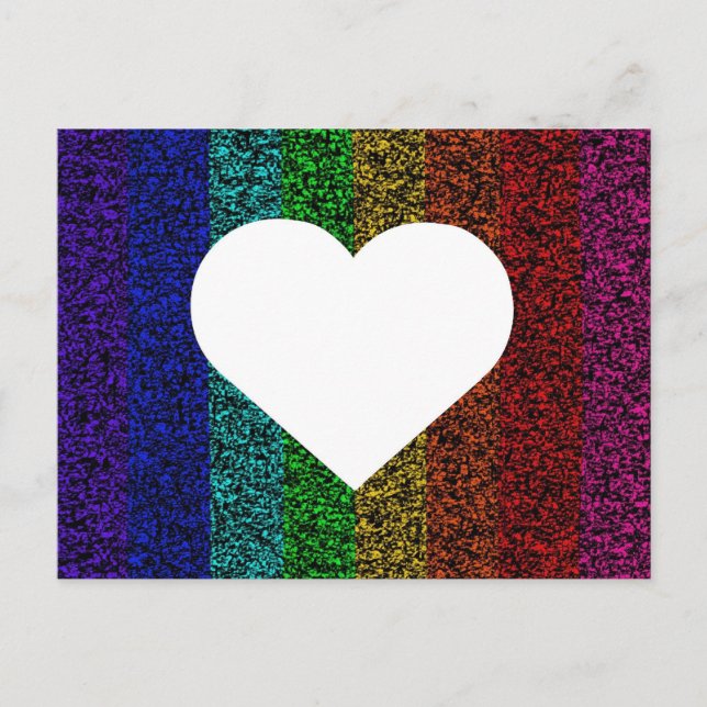 Rainbow Heart Postkarte (Vorderseite)