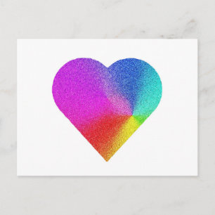Rainbow Heart Postkarte