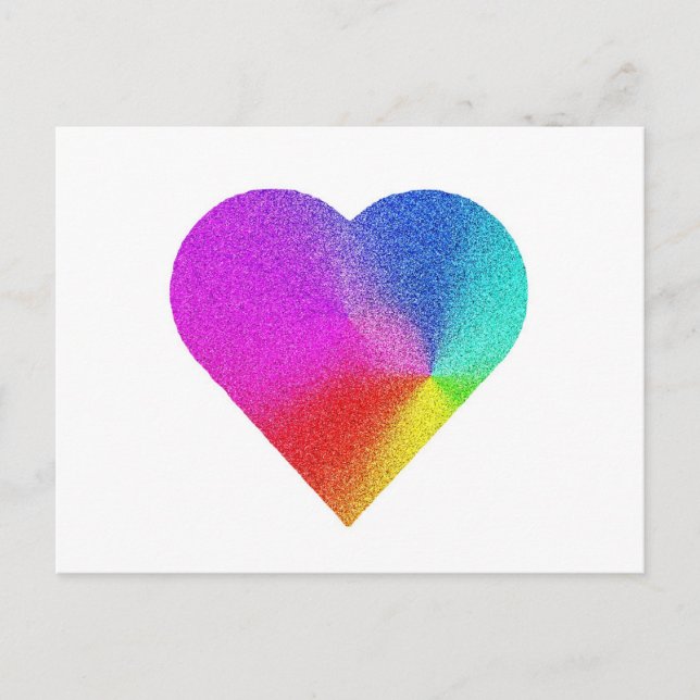 Rainbow Heart Postkarte (Vorderseite)