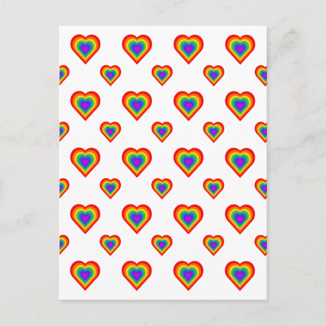 Rainbow Heart Postkarte (Vorderseite)