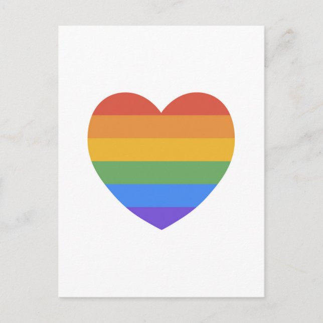 Rainbow Heart Postkarte (Vorderseite)