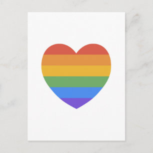 Rainbow Heart Postkarte