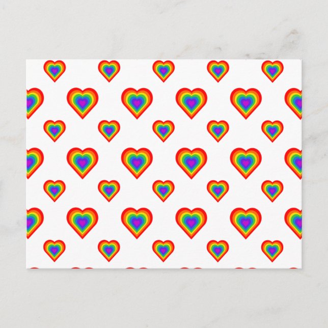 Rainbow Heart Postkarte (Vorderseite)