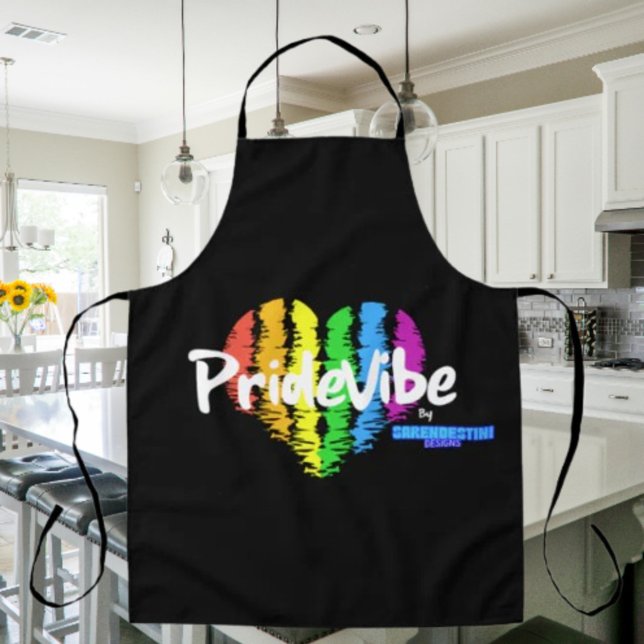 Rainbow Heart PrideVibe Schürze: Kochen mit Pride Schürze (Von Creator hochgeladen)