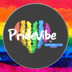 Rainbow Heart PrideVibe: Schütze mit Stolz Getränkeuntersetzer