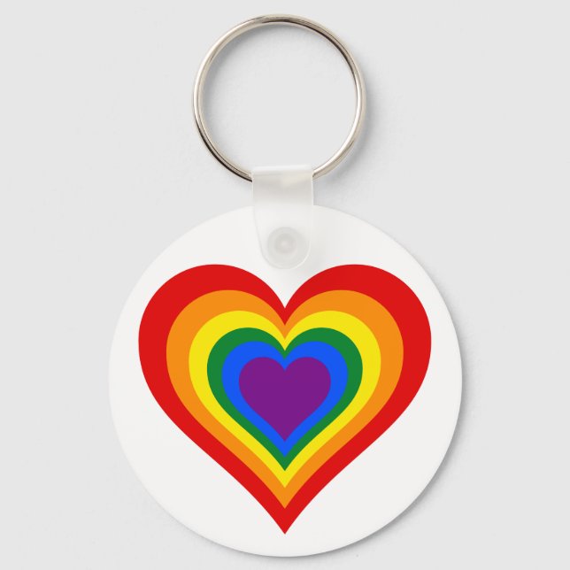 Rainbow Heart Schlüsselanhänger (Vorderseite)