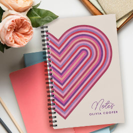 Rainbow Heart Spirituosen Notebook - Pflaume Notizbuch