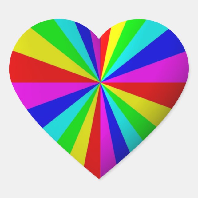 Rainbow Heart Stickers (Vorderseite)