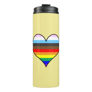 Rainbow Heart Thermal Tumbler Thermosbecher
