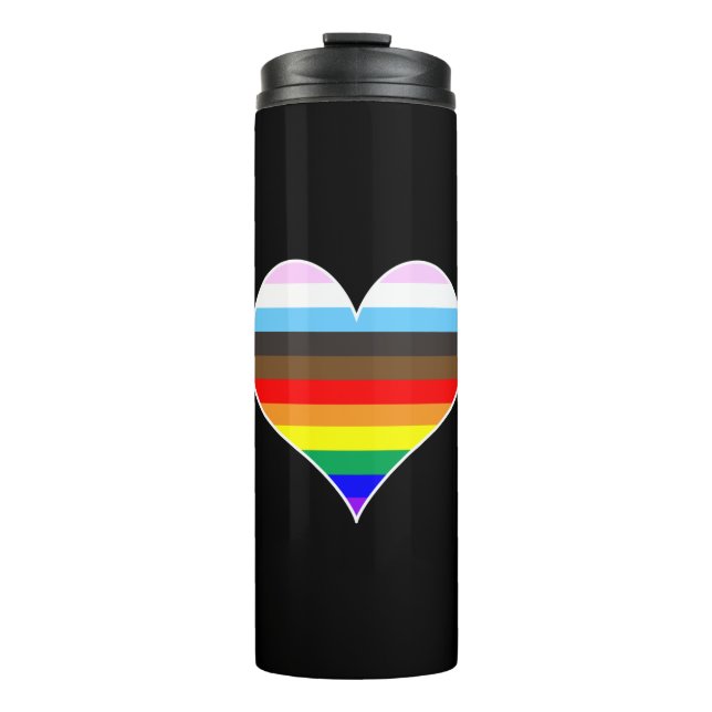 Rainbow Heart Thermosbecher (Vorderseite)