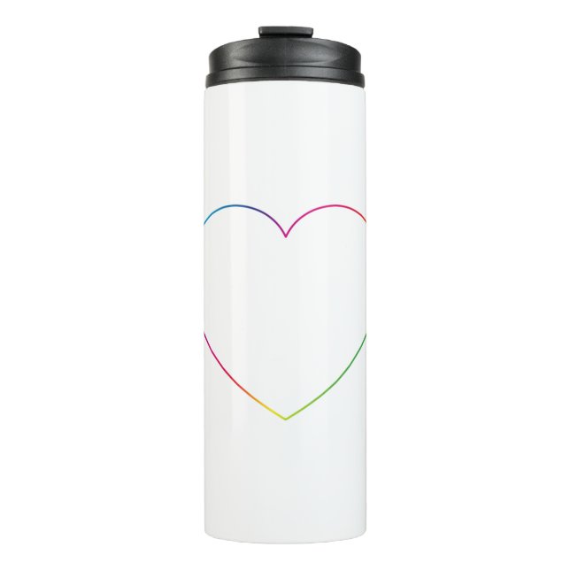 Rainbow heart thermosbecher (Vorderseite)