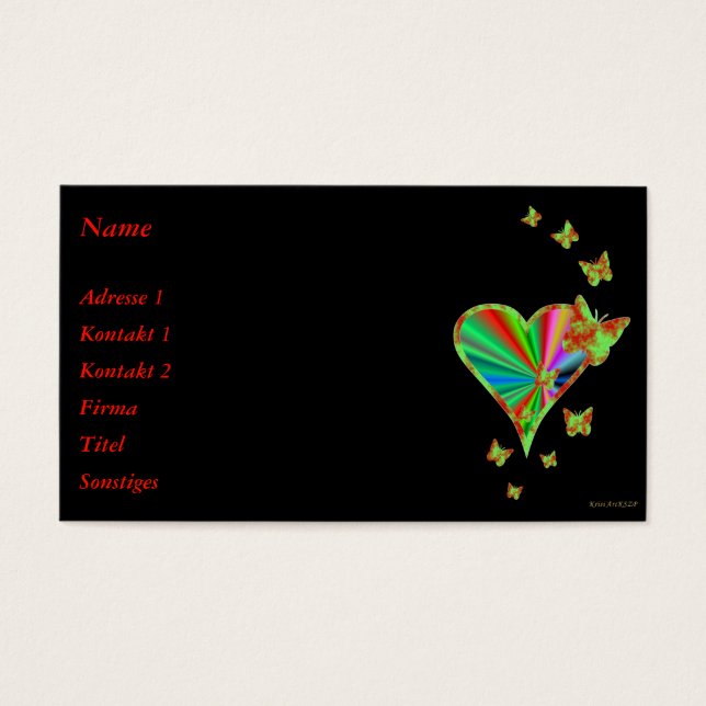 Rainbow Heart und Butterfly (Vorderseite)