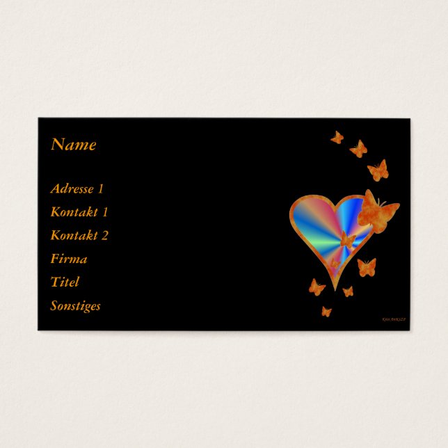 Rainbow Heart und Butterfly (Vorderseite)